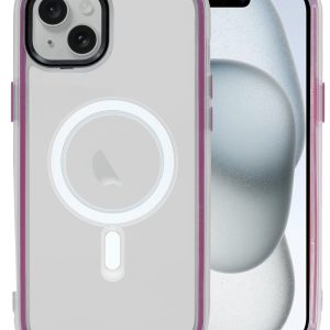 iPhone 13 / 14 Wireless Charger Clear Transparent Slim Hard Case - PURPLE