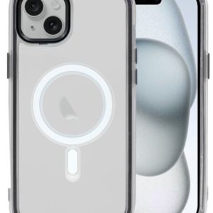 iPhone 13 / 14 Wireless Charger Clear Transparent Slim Hard Case - BLACK