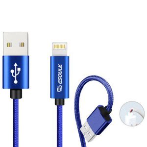 Bulk Ai2 Nylon Cable 3 Feet 2.1Amp- Blue 12144