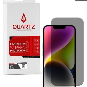 QUARTZ Privacy Tempered Glass for iPhone 15 / 15 Pro