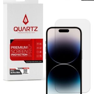 QUARTZ Clear Tempered Glass for iPhone 14 Pro Max
