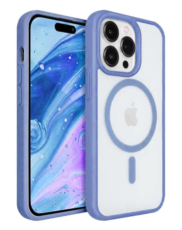 Wireless Charging Case - LIGHT BLUE (Full Bottom Close) for iPhone 14 Pro