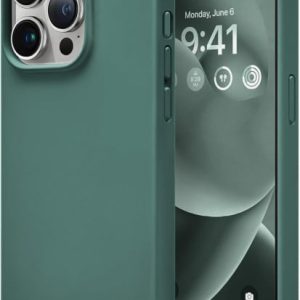 New Leather Case with Wireless Charger - GREEN for iPhone 13 Pro Max