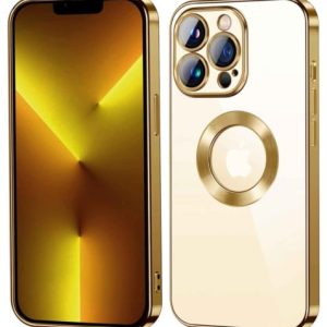 Shiny Wireless Charging Clear Case - GOLD for iPhone 13 Pro Max