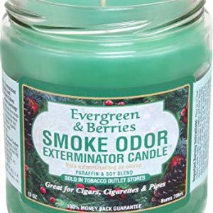 Smoke Odor Exterminator Candle, Evergreen & Berries (Time Only)