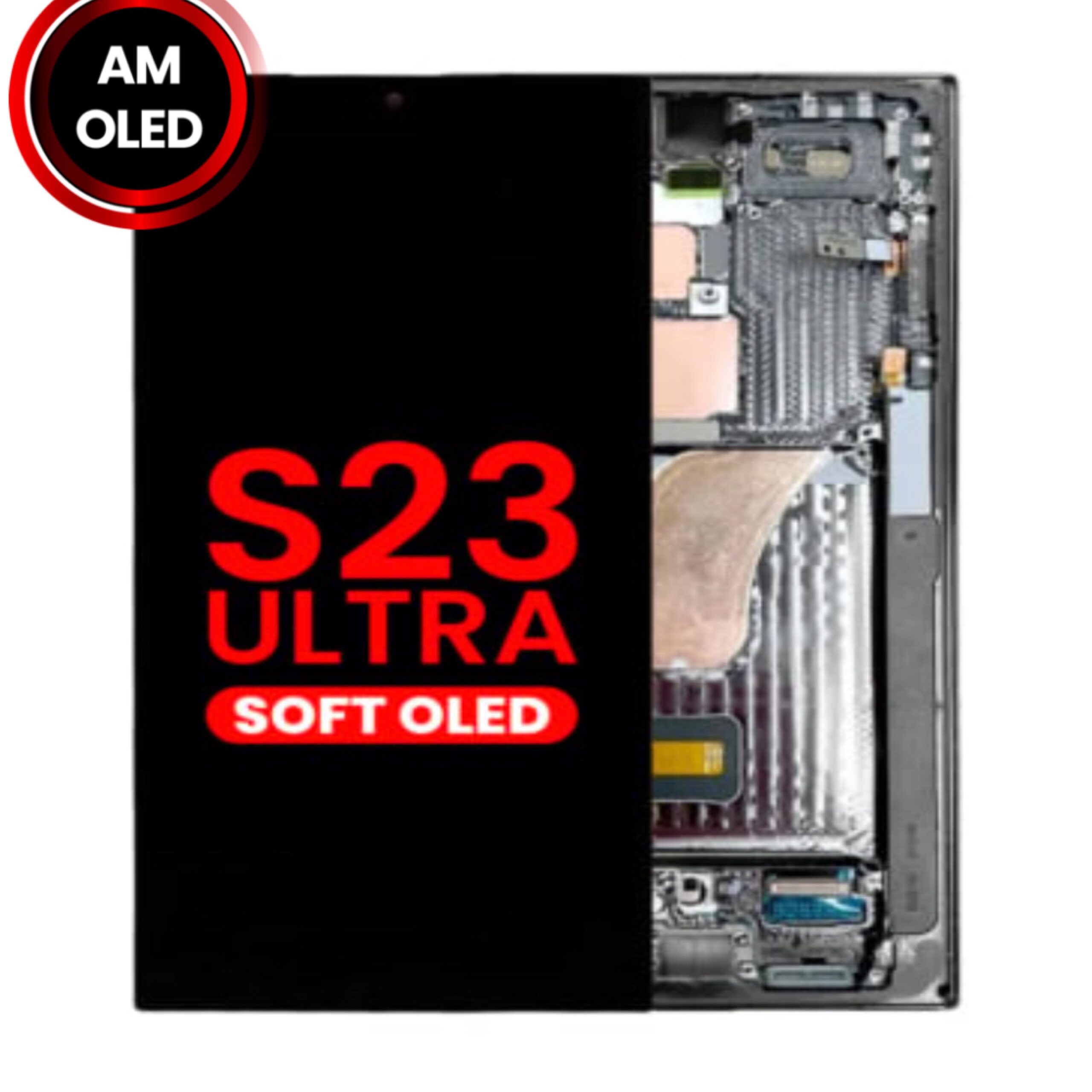 OLED Assembly with Frame for Galaxy S23 Ultra (S918) (PHANTOM BLACK) (Aftermarket OLED) OLED Assembly with Frame for Galaxy S23 Ultra (S918) (PHANTOM BLACK) (Aftermarket OLED) - Image 1