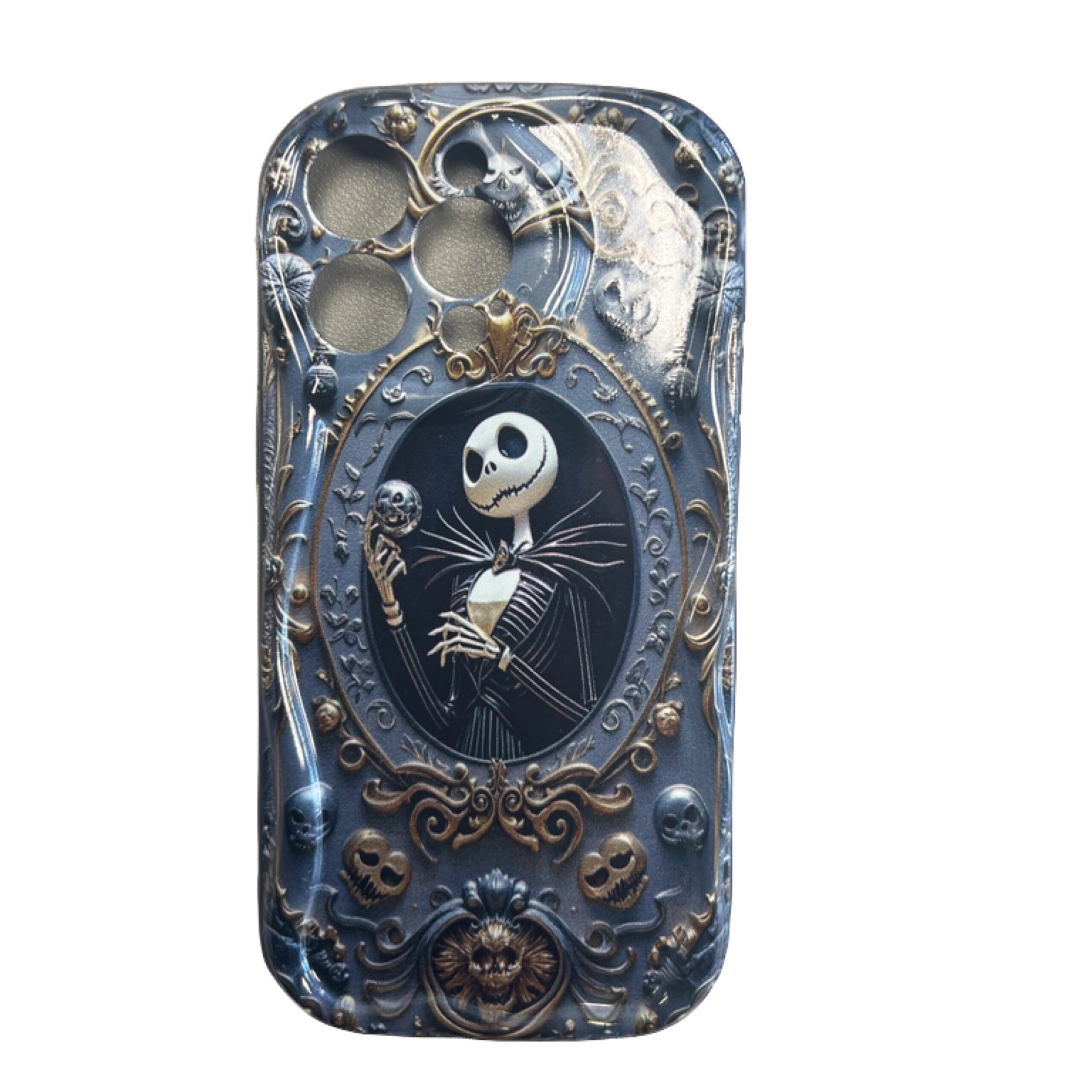 iPhone 15 Pro Max Blue Skull Case iPhone 15 Pro Max Blue Skull Case - Image 1